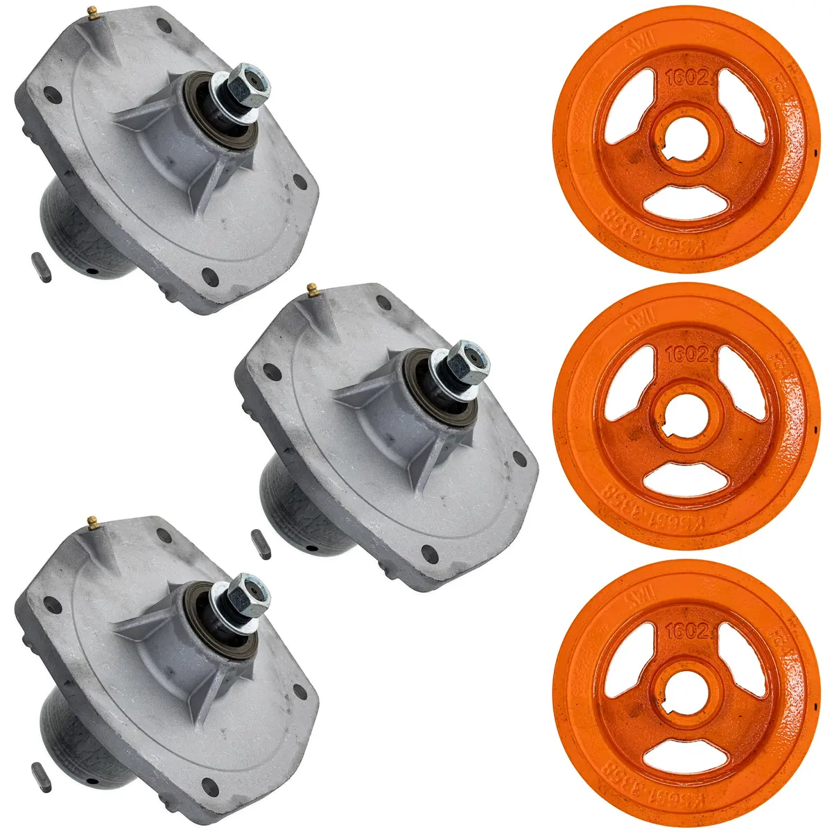 Deck Spindle Kit For Kubota Rck60rp-1500Z K5647-34510 K5651-33580 60-Inch 1
