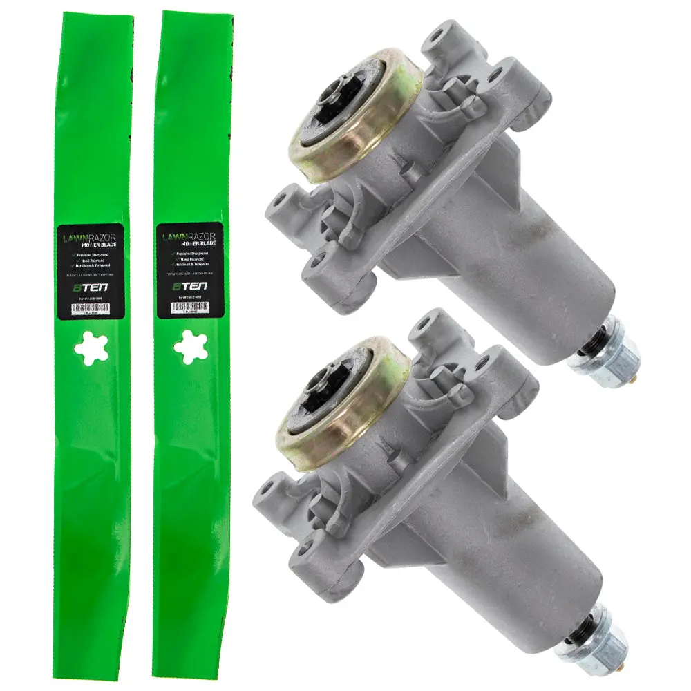 Mower Deck Blades & Spindles Kit For Husqvarna Jonsered Poulan Mk1001739 1