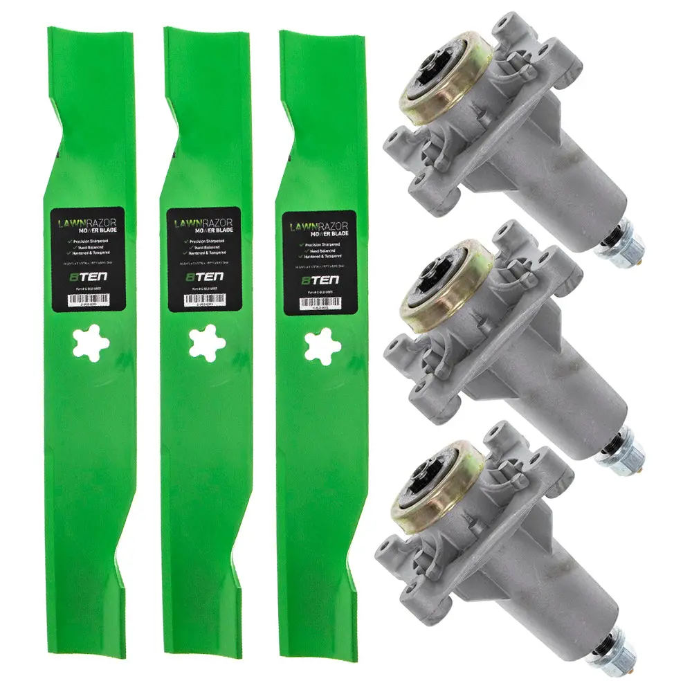 Mower Blades & Spindles Kit For Husqvarna Poulan Pro Jonsered Mk1001742 1