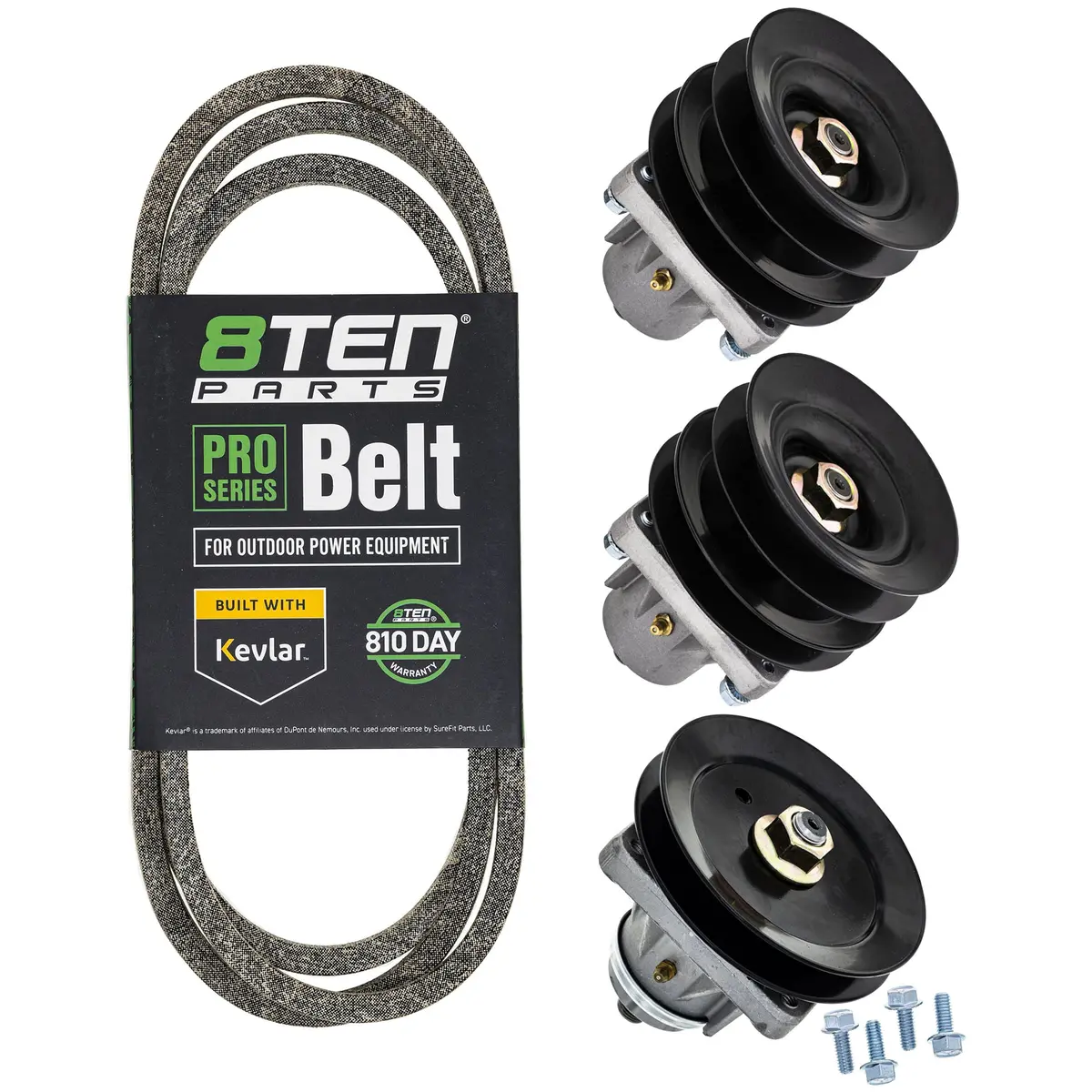 Deck Spindle & Belt Kit For Huskee Ranch King Cub Cadet Mk1001783 1