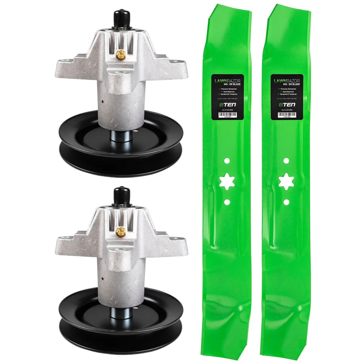 Mower Deck Blades & Spindles Kit For Troy-Bilt Cub Cadet White Outdoor Mk1001805 1