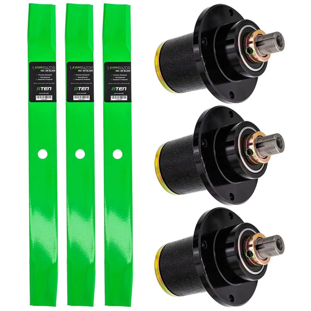 Mower Deck Blades & Spindles Kit For Gravely Mk1001809 1