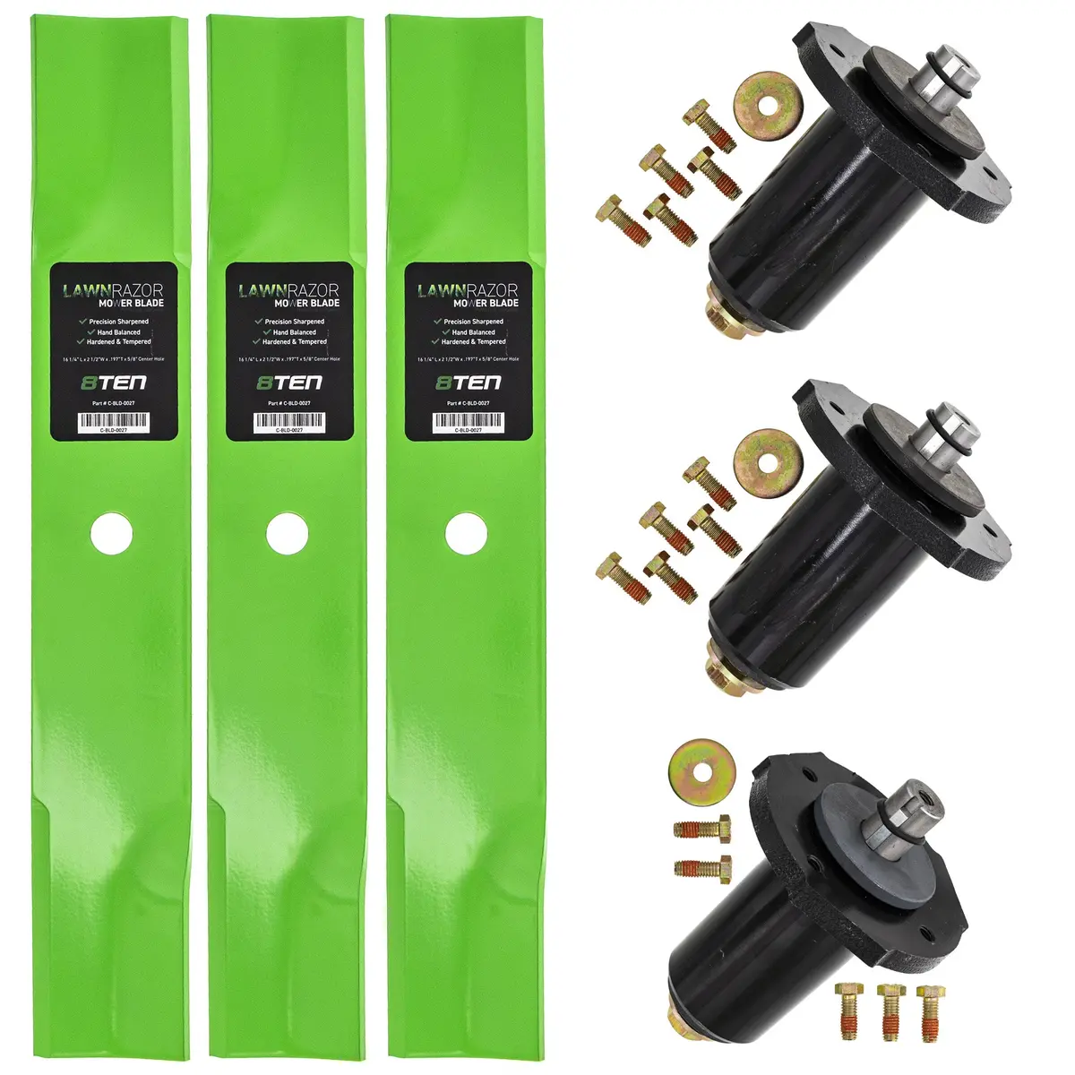 Mower Deck Blades & Spindles Kit For Gravely Ariens Mk1001815 1
