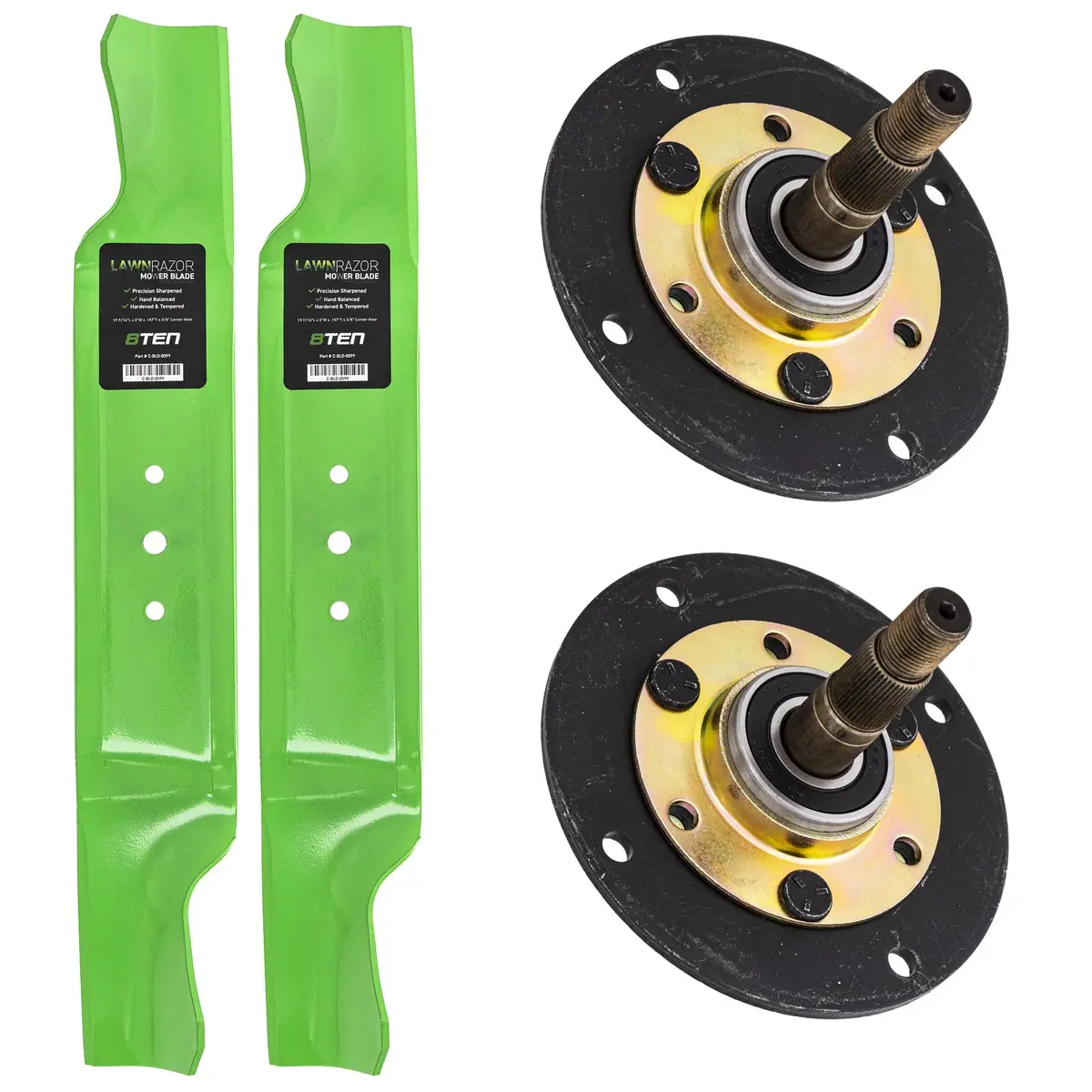 Deck Spindles & Mower Blades Kit For Coast To Coast Ace Central Park Mk1001830 1