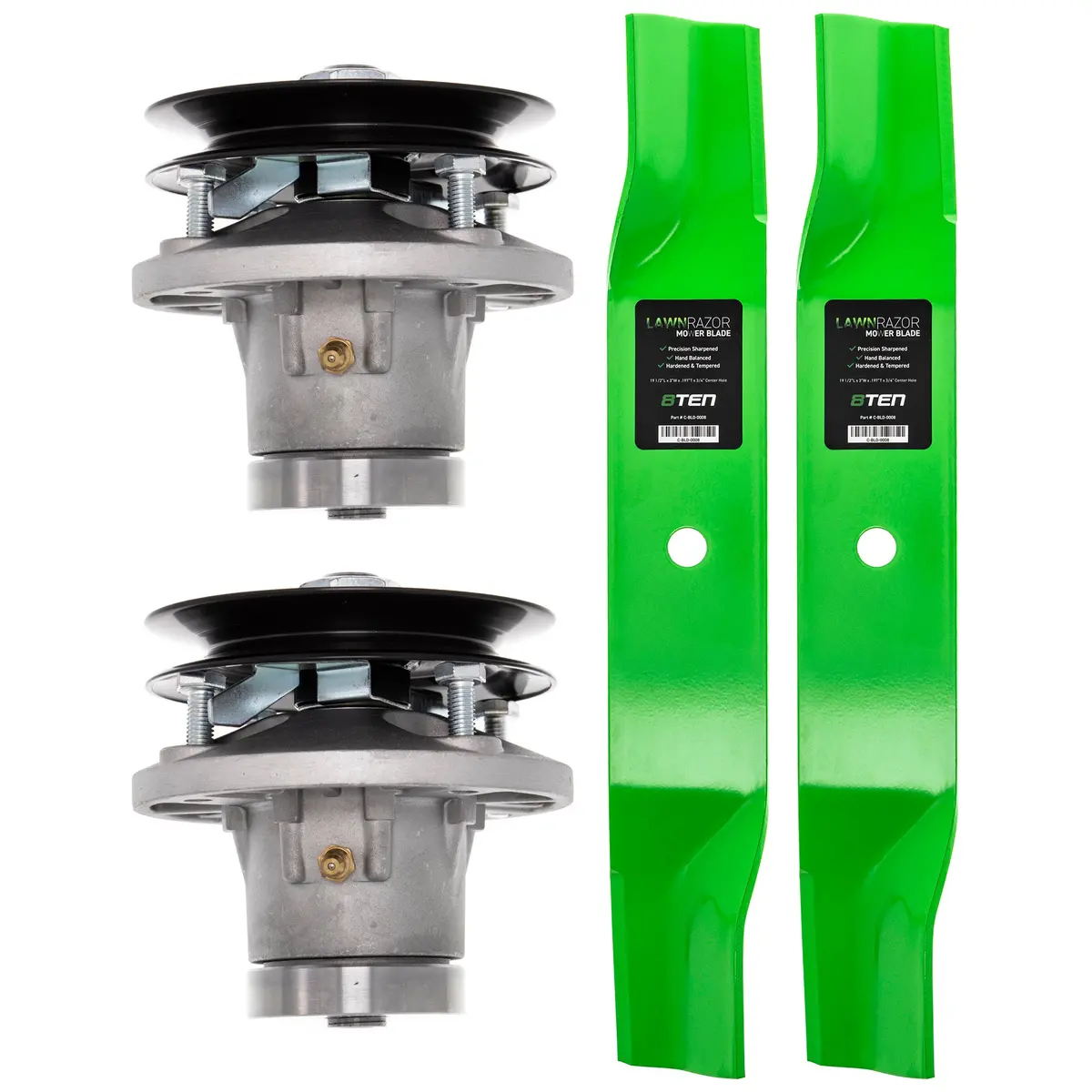 Deck Spindles & Mower Blades Kit For John Deere Mk1001842 1