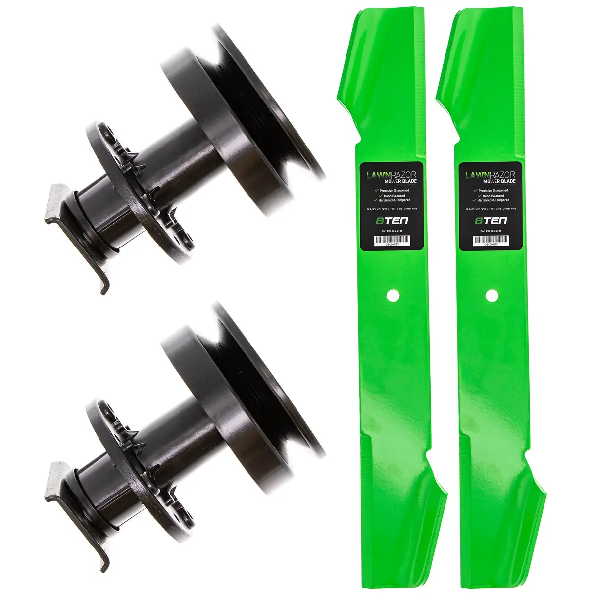 Deck Spindles & Mower Blades Kit For Roper Poulan Pro Husqvarna Mk1007823 1