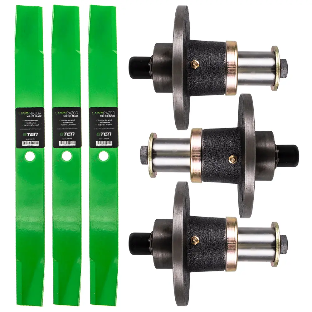 Deck Spindles & Mower Blades Kit For Gravely Mk1001869 1