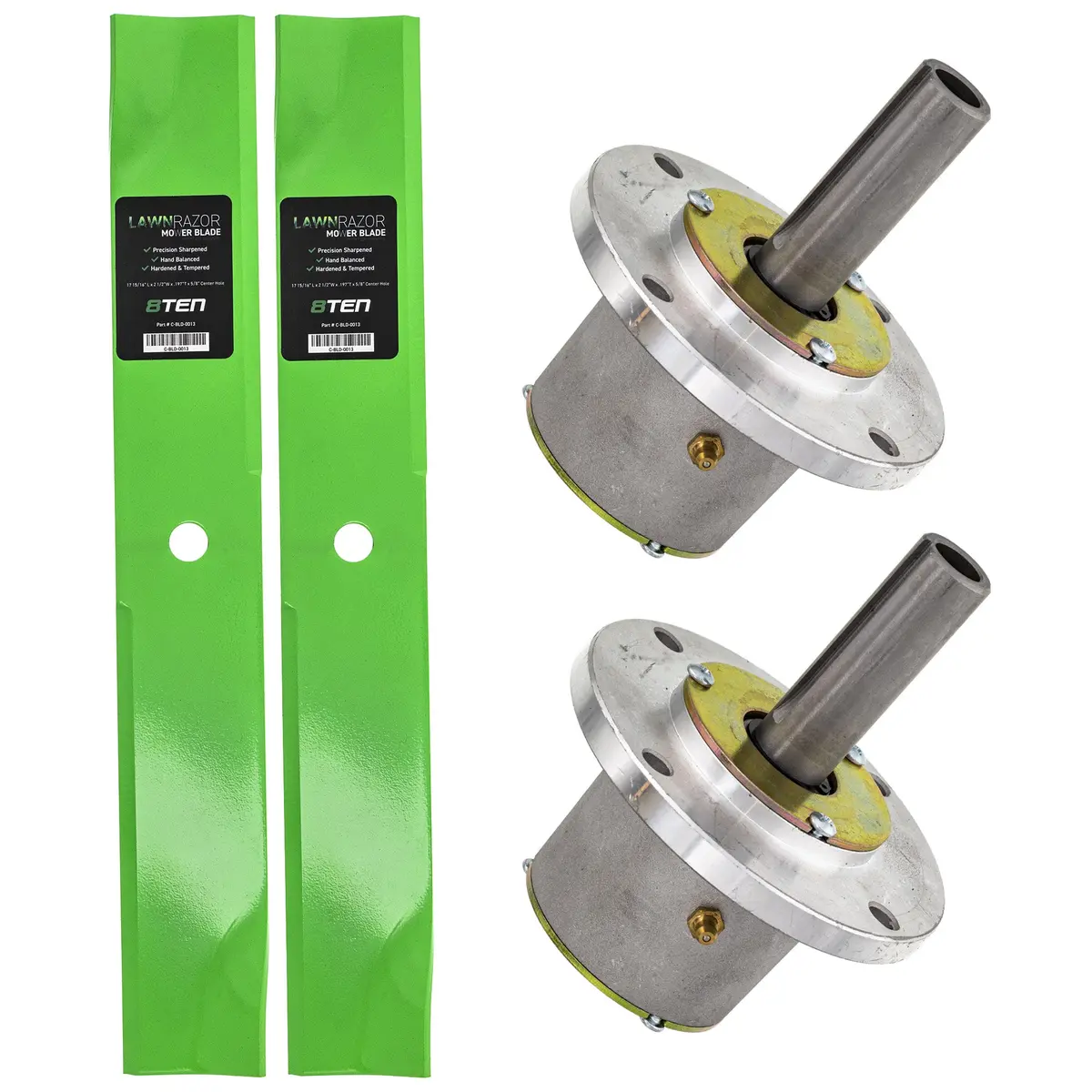 Deck Spindles & Mower Blades Kit For John Deere Mk1001886 1