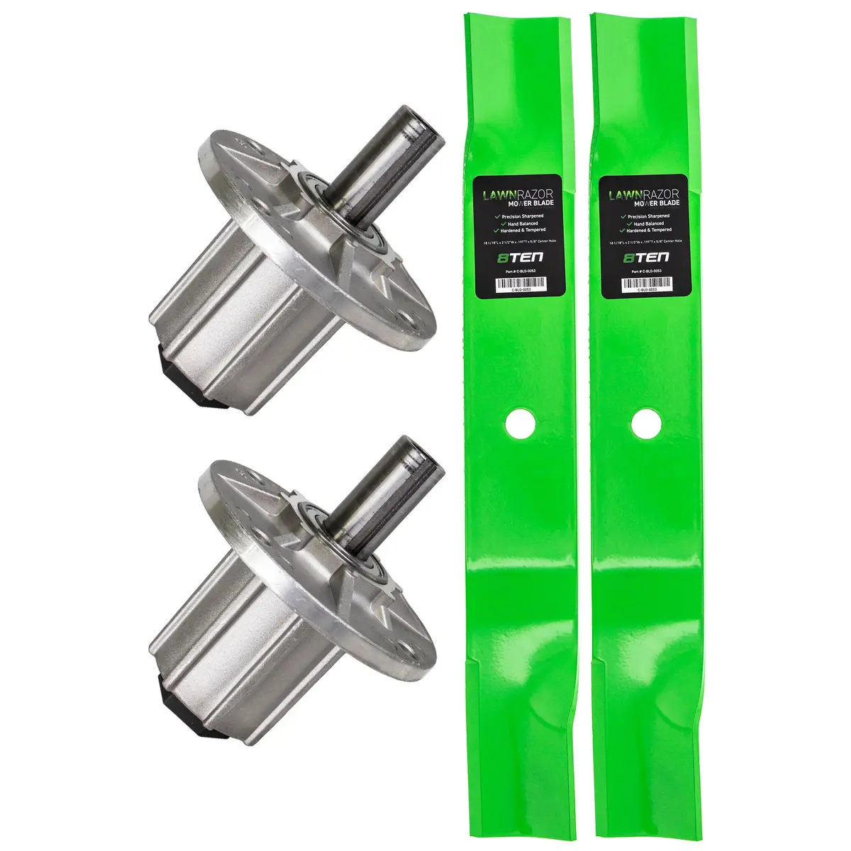 Deck Spindle Rolled High Lift Blade Kit For Schiller Mk1001892 1