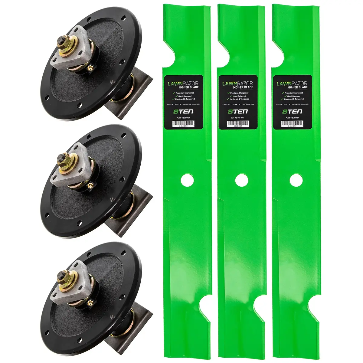 Mower Deck Blades & Spindles Kit For Husqvarna Exmark Mk1001908 1
