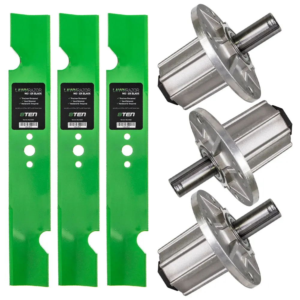 Deck Spindles Notched High Lift Blade For Gravely Ariens Great Dane Mk1001937 1