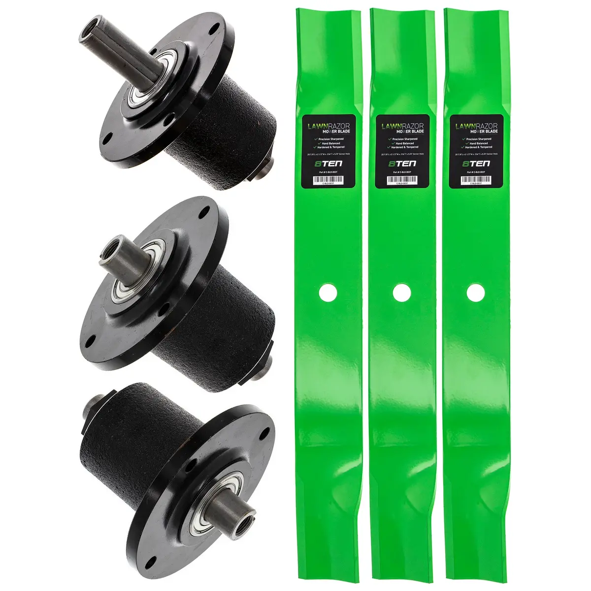 Deck Spindle Rolled High Lift Blade Kit For Schiller Mk1001985 1