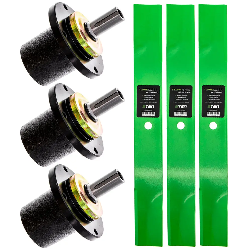 Deck Spindle & Mower Blade Kit For Schiller Gravely Great Dane Mk1002064 1