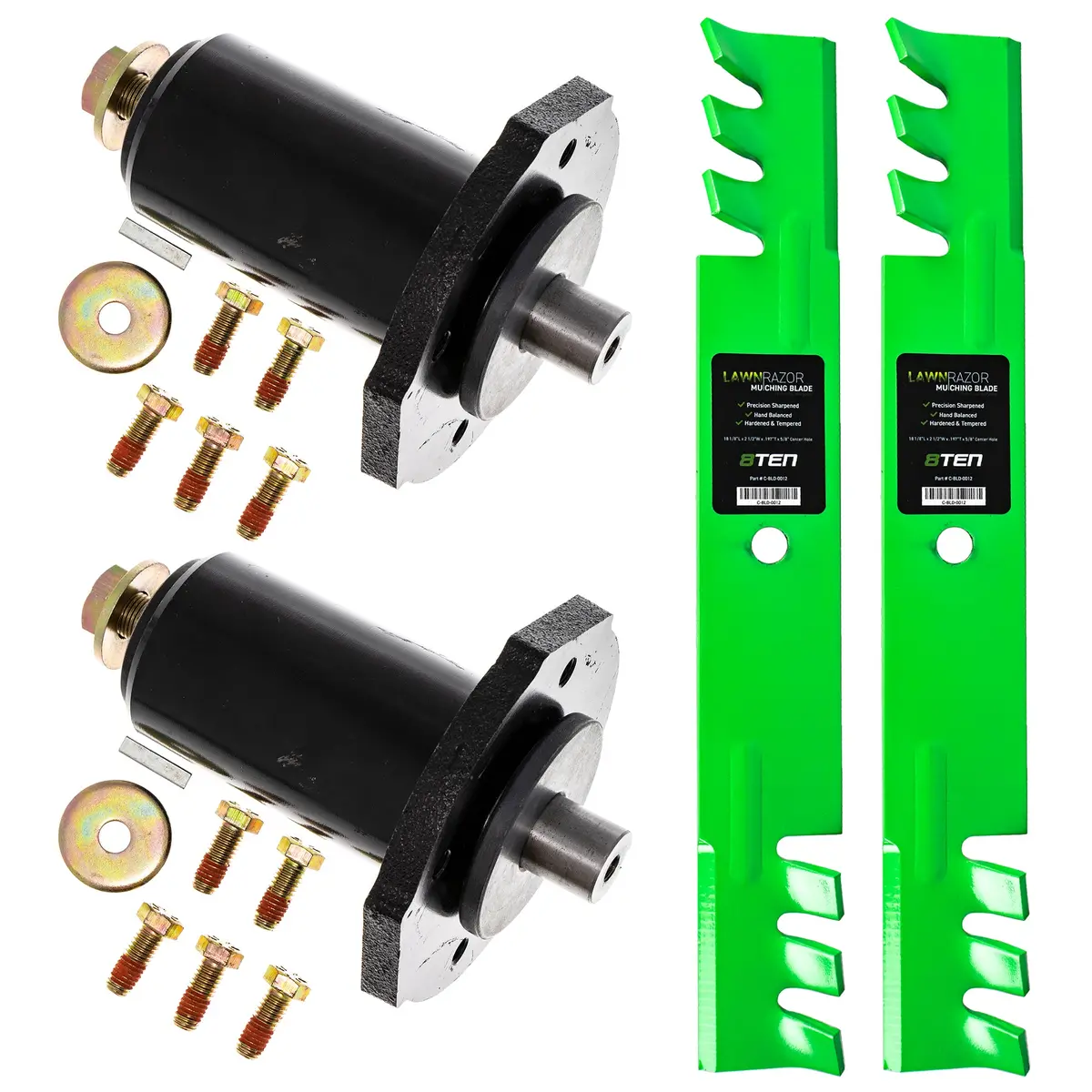 Deck Spindles & Mulching Blades Kit For Gravely Ariens Mk1002072 1