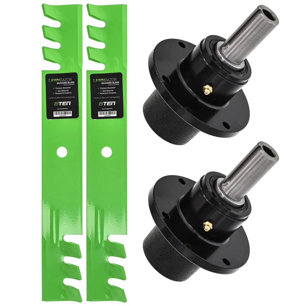 Deck Spindles & Mulching Blades Kit For Ariens Gravely Great Dane Mk1002086 1