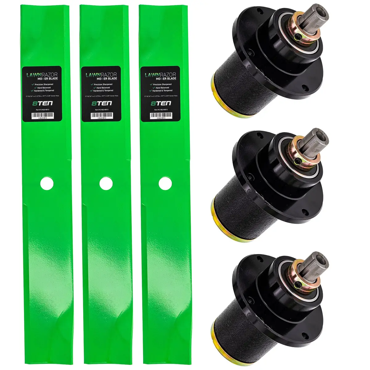 Deck Spindle & Mower Blade Kit For Ariens Ferris Gravely Mk1002093 1