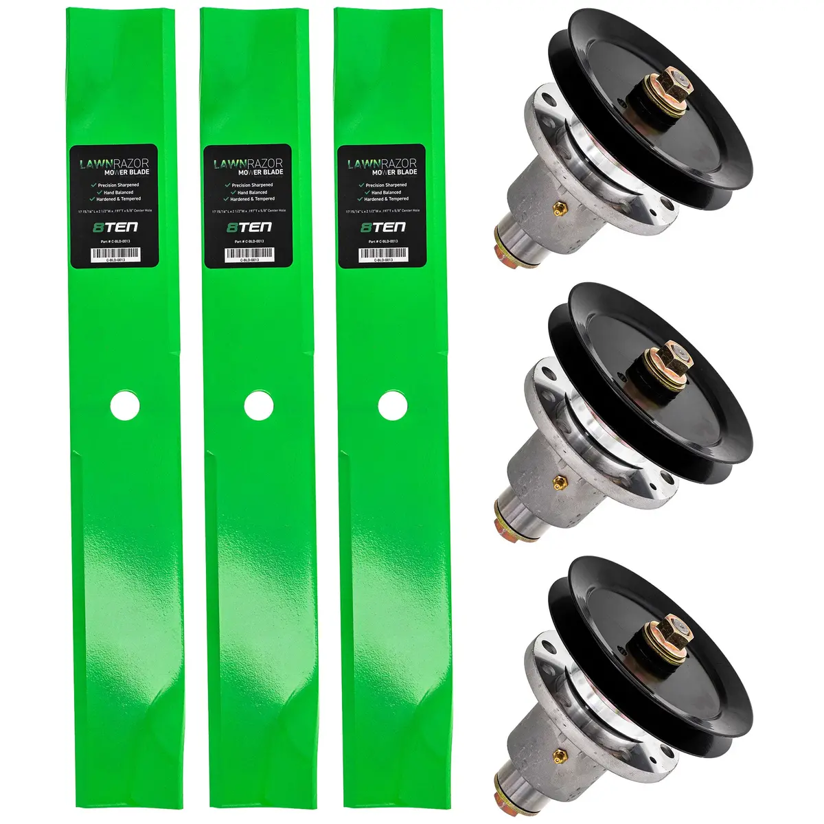Deck Spindle & Mower Blade Kit For Exmark Mk1002094 1