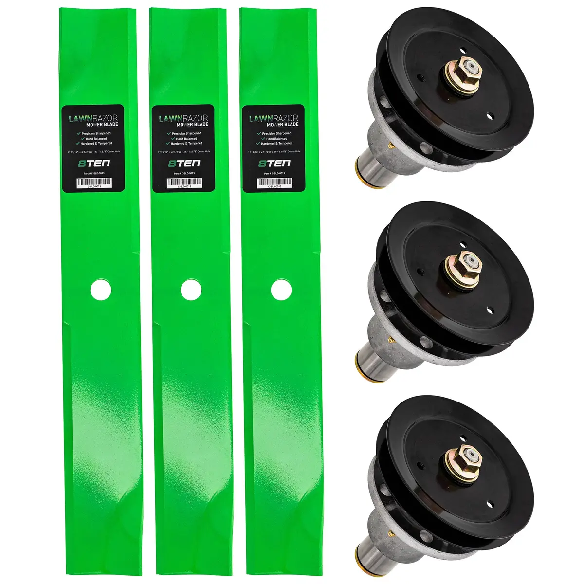 Deck Spindle & Mower Blade Kit For Exmark Mk1002095 1