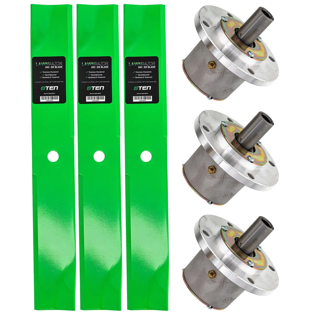 Deck Spindle & Mower Blade Kit For Exmark Mk1002097 1