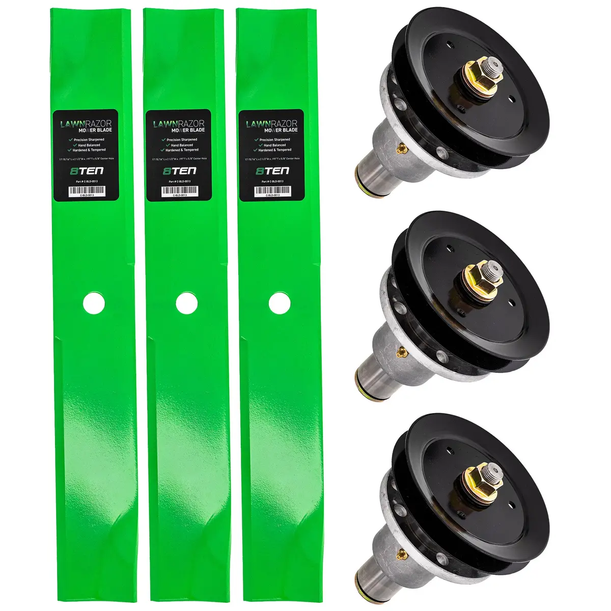 Deck Spindle & Mower Blade Kit For Exmark Mk1002099 1