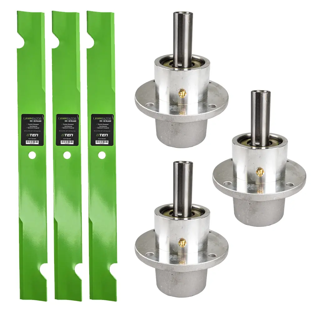 Deck Spindles & Mower Blades Kit For Ferris Mk1002189 1