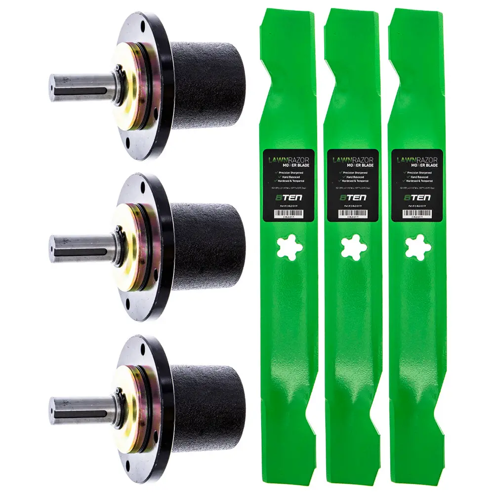 Deck Spindles & Mower Blades Kit For Gravely Ariens Great Dane Mk1002191 1
