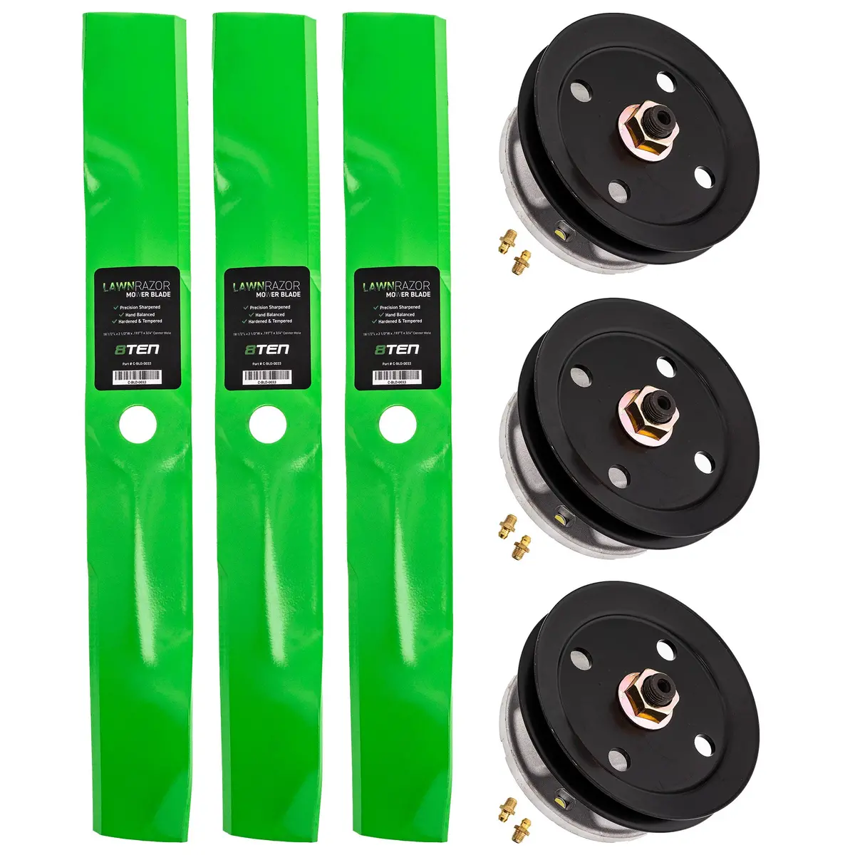 Deck Spindle & Mower Blade Kit For John Deere Sabre Scotts Mk1002203 1