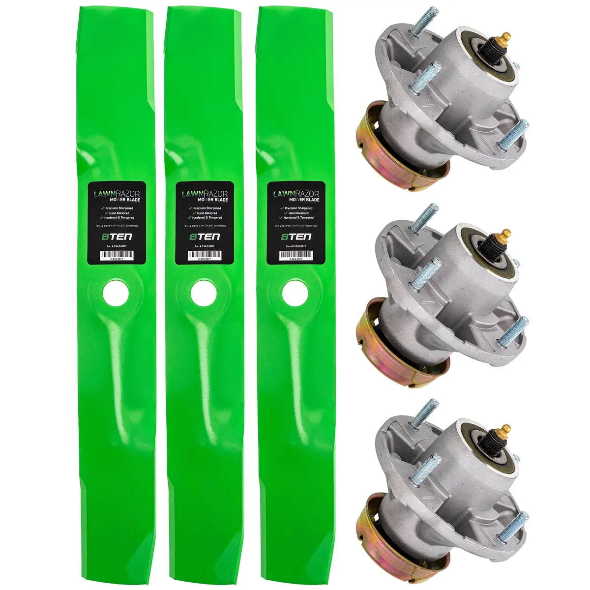 Deck Spindle & Mower Blade Kit For John Deere Mk1002206 1