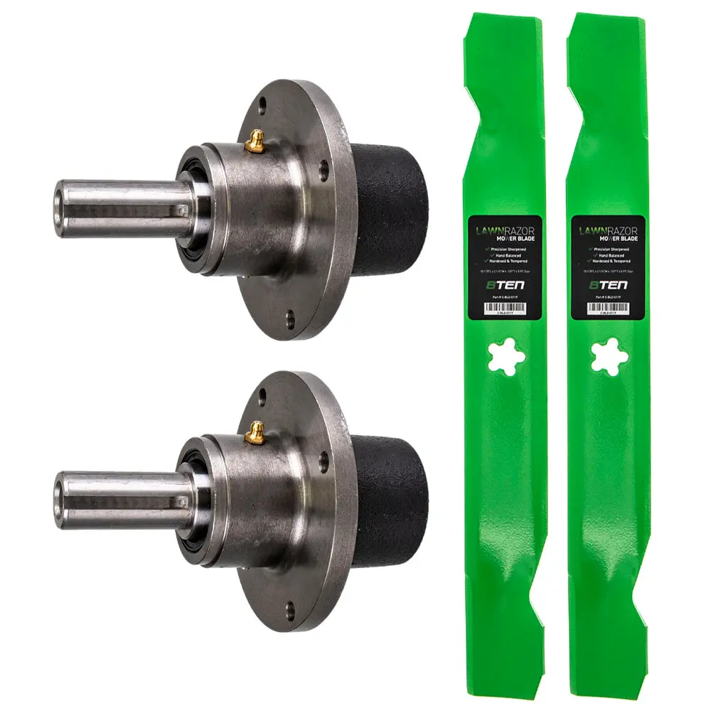 Deck Spindles & Mower Blades Kit For Gravely Ariens Great Dane Mk1002207 1