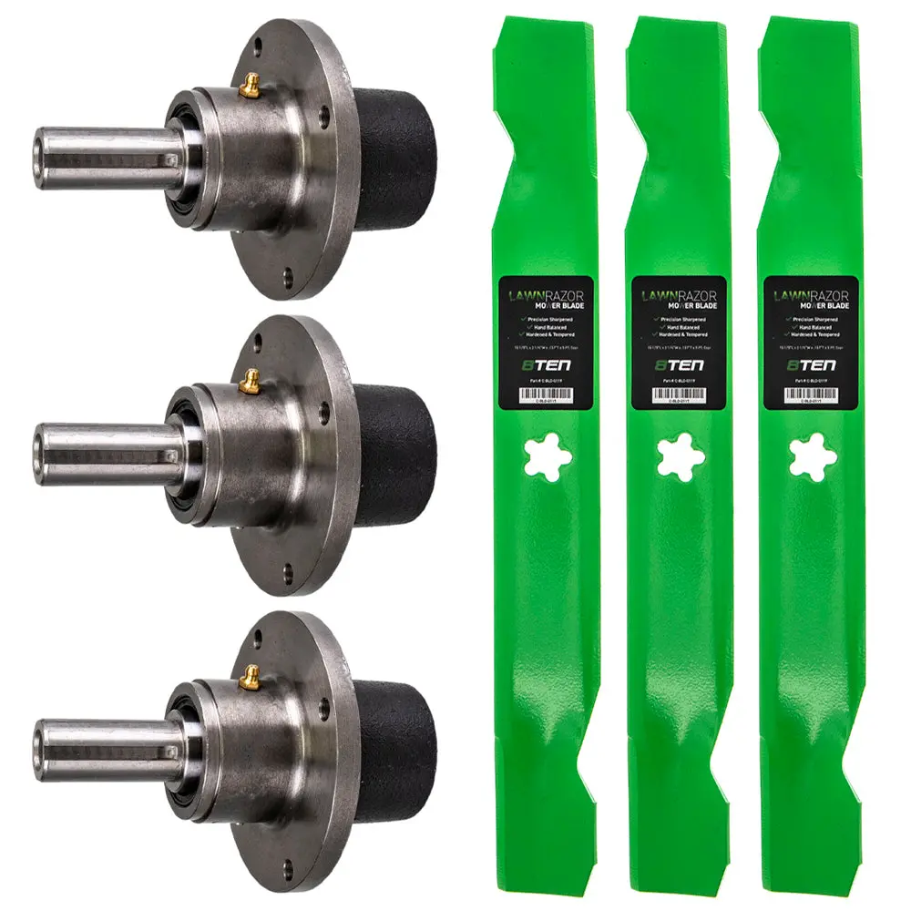 Deck Spindles & Mower Blades Kit For Gravely Ariens Great Dane Mk1002208 1