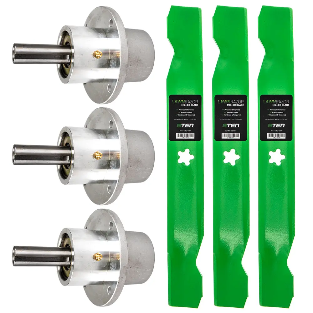 Deck Spindles & Mower Blades Kit For Ferris Mk1002209 1