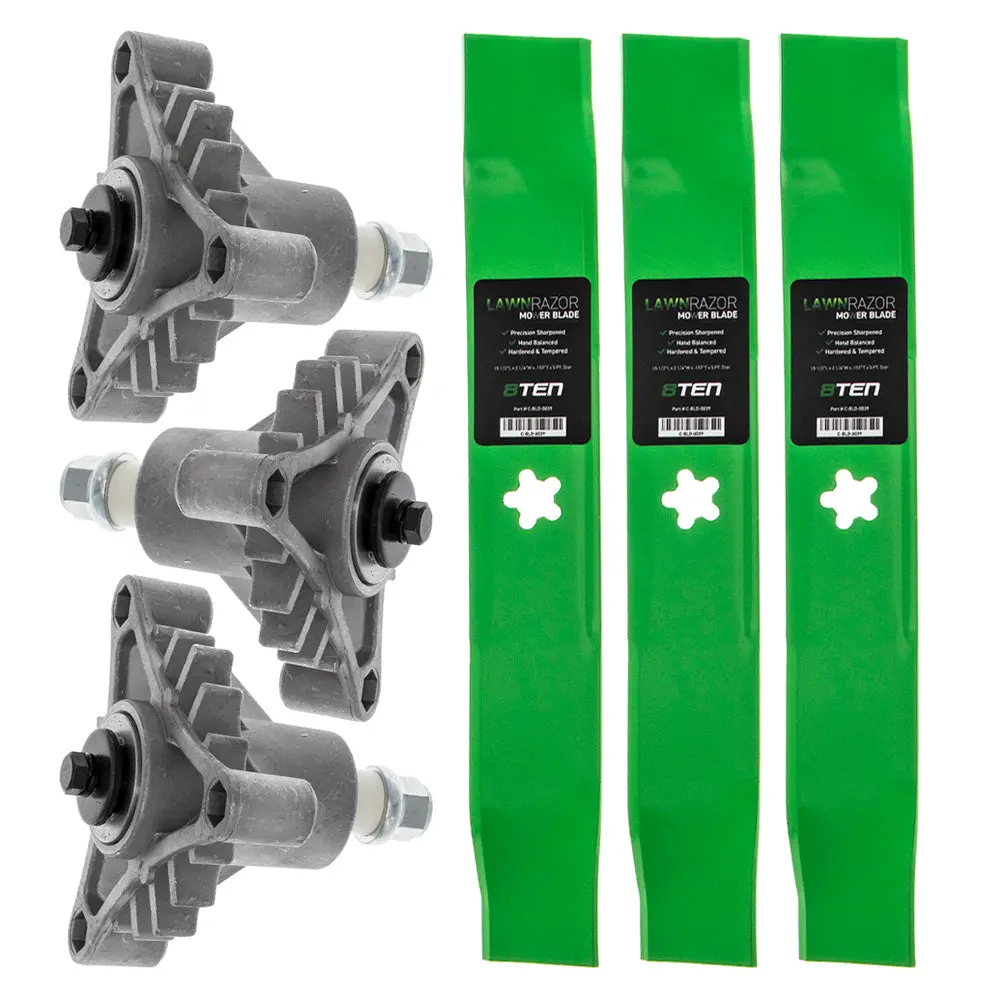 Deck Spindle & Mower Blade Kit For Husqvarna Poulan Pro Ayp Mk1002224 1
