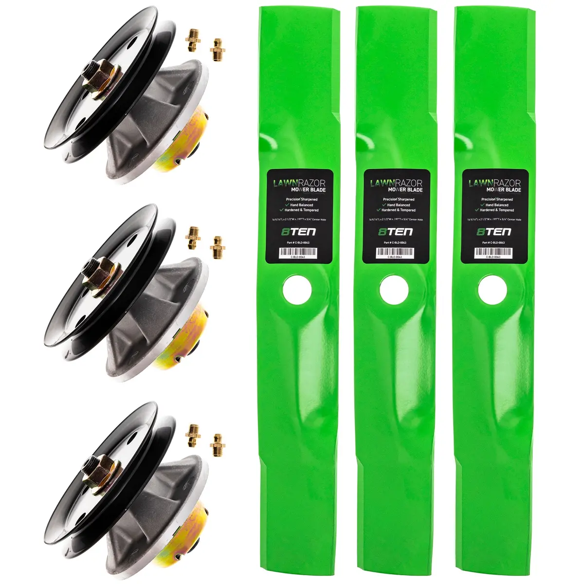 Deck Spindle & Mower Blade Kit For John Deere Sabre Scotts Mk1002227 1