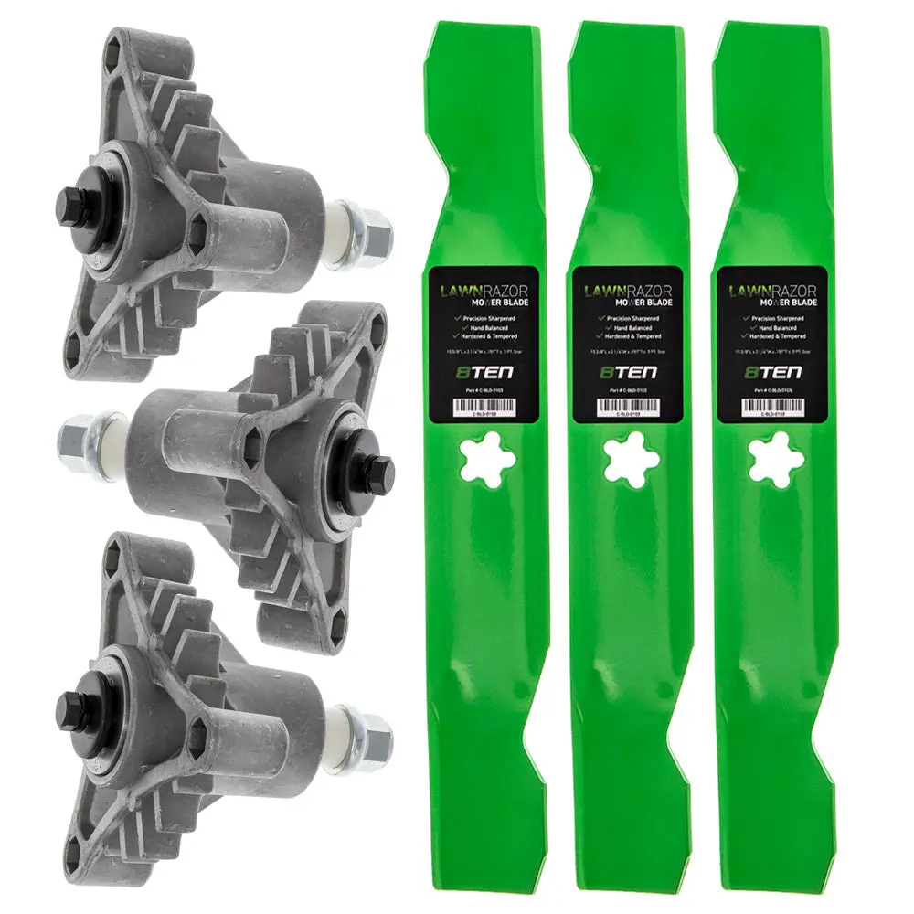 Deck Spindle & Mower Blade Kit For Ayp Poulan Poulan Pro Mk1002249 1