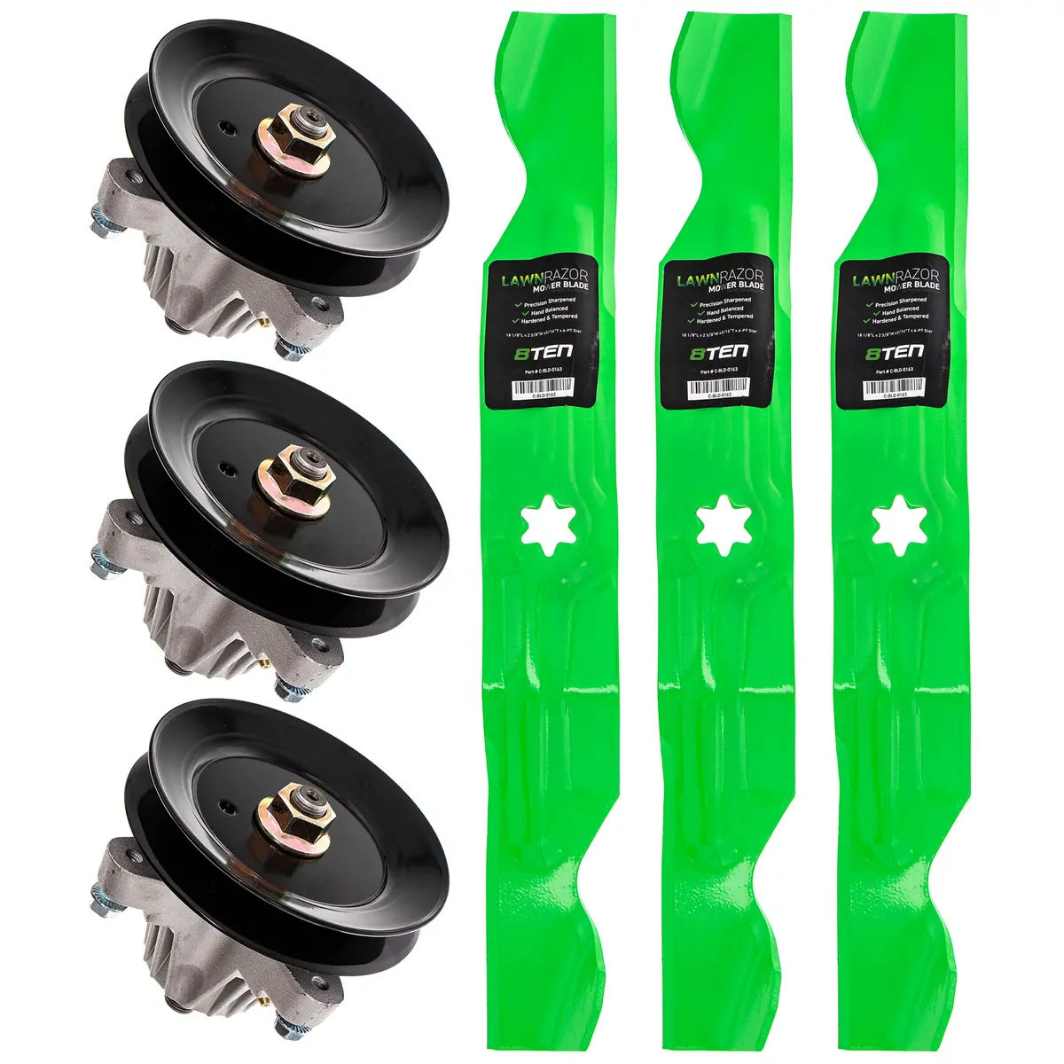 Deck Spindle & Mower Blade Kit For Cub Cadet Troy-Bilt Craftsman Mk1002288 1