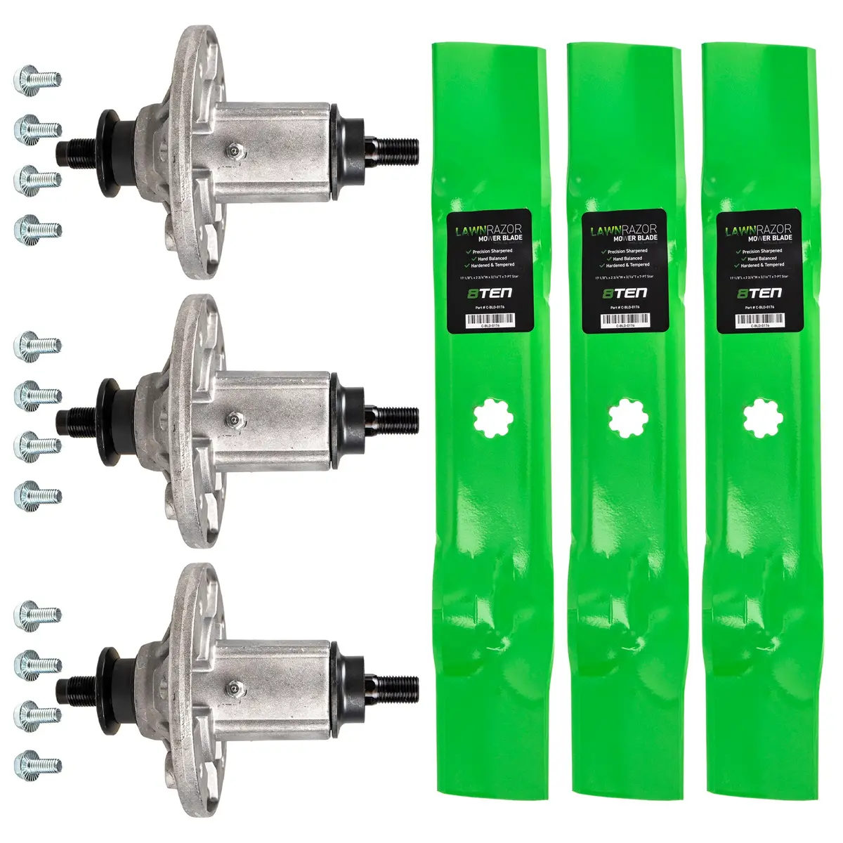 Deck Spindle & Mower Blade Kit For John Deere Mk1002297 1
