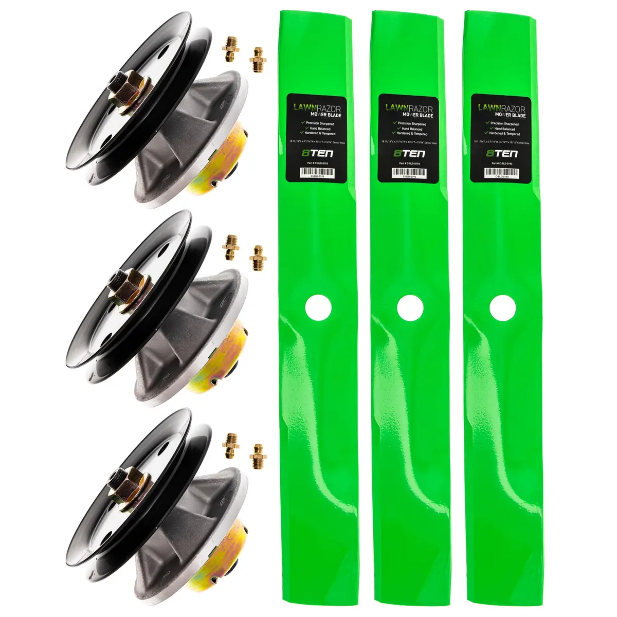 Deck Spindle & Mower Blade Kit For John Deere Sabre Scotts Mk1002311 1