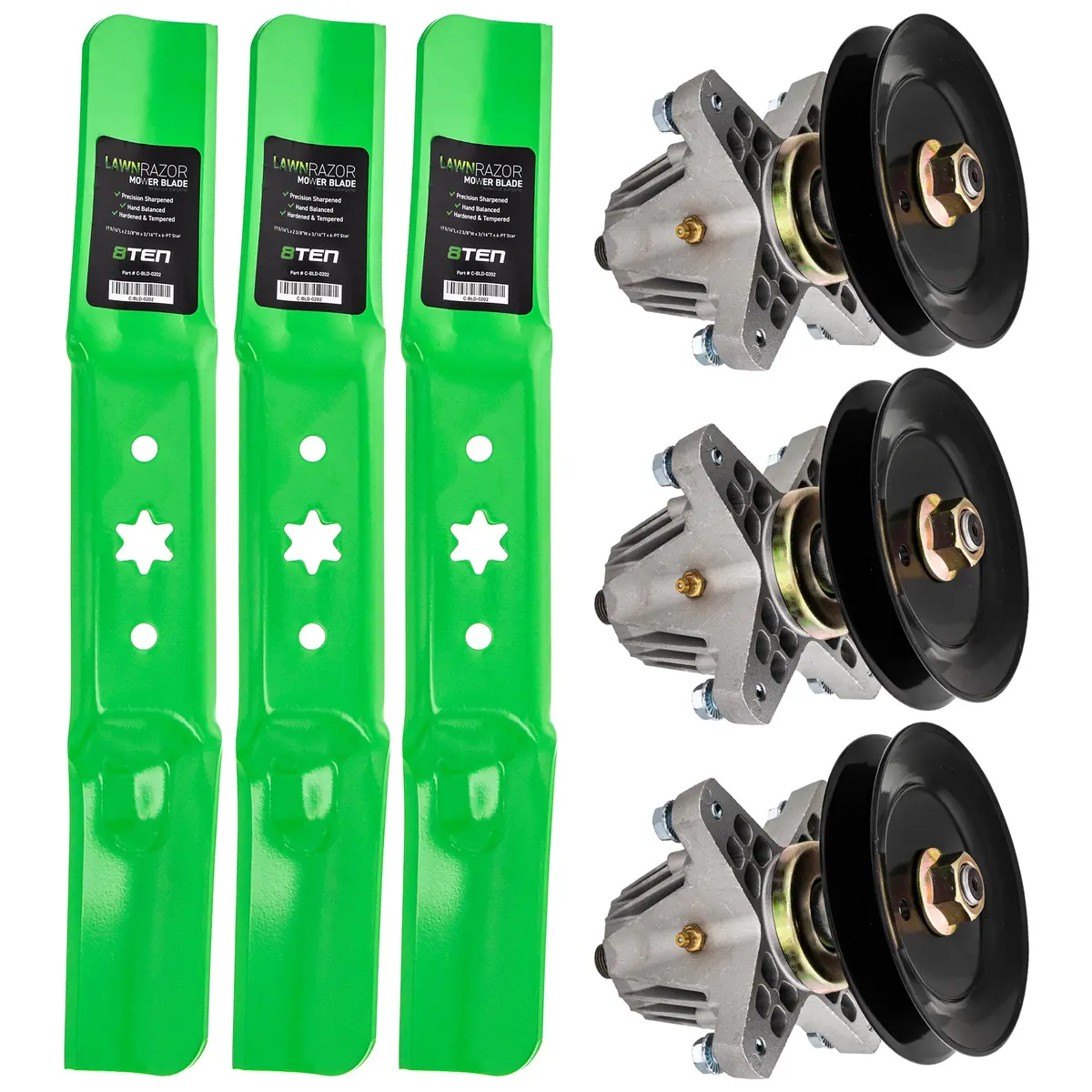 Deck Spindle & Mower Blade Kit For Cub Cadet Troy-Bilt Craftsman Mk1002412 1