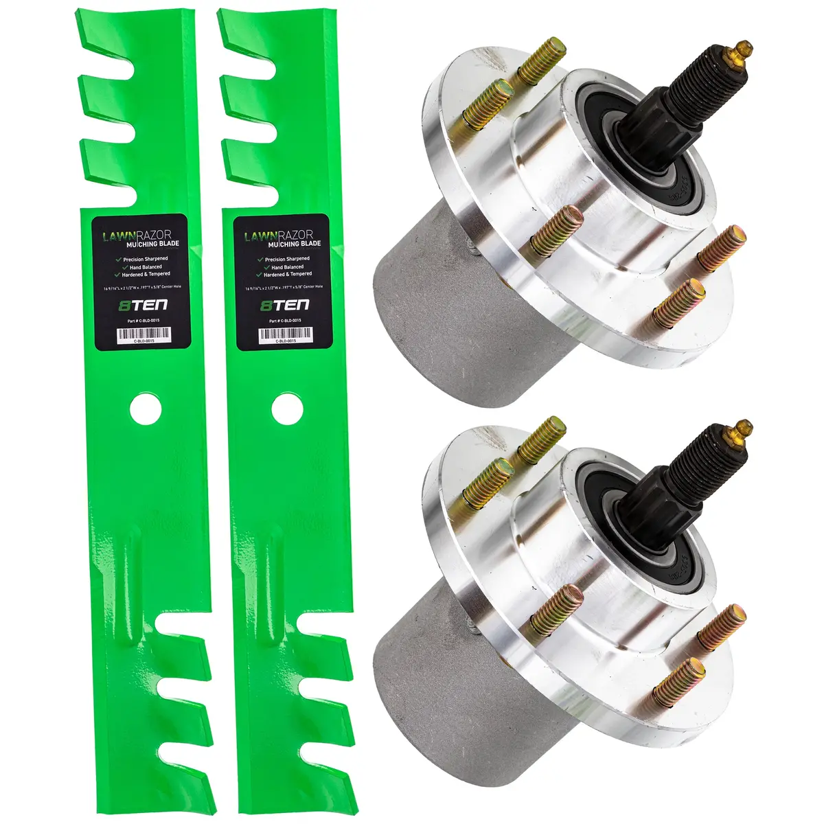 Mower Blades & Deck Spindles Kit For Gravely Great Dane Everride Mk1005258 1