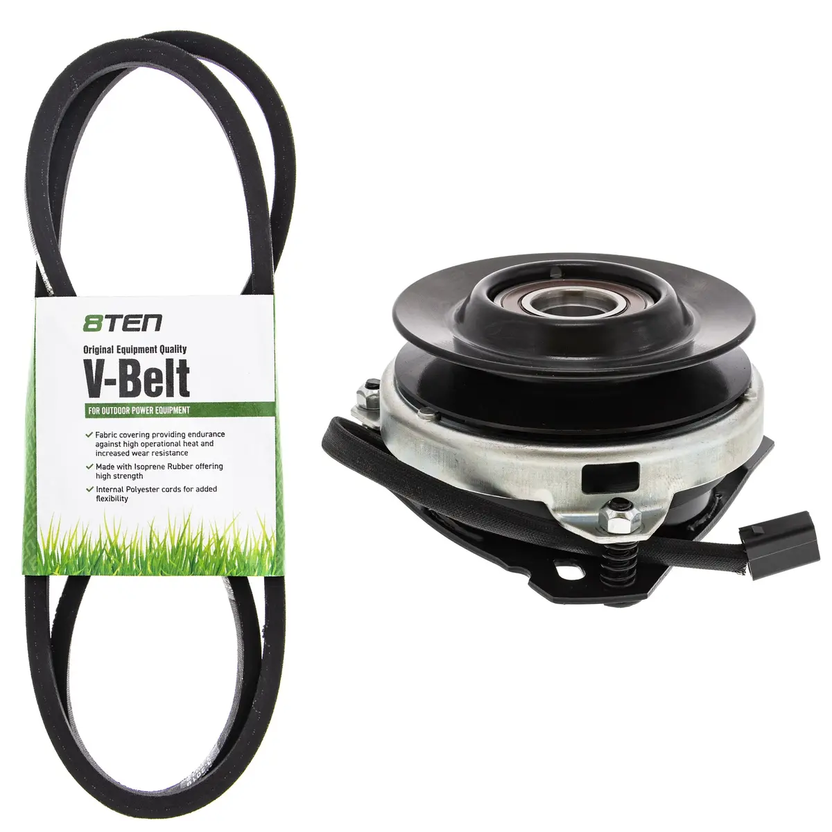 Electric Pto Clutch & Belt Kit For White Outdoor Mtd Turf Power Mk1006344 1