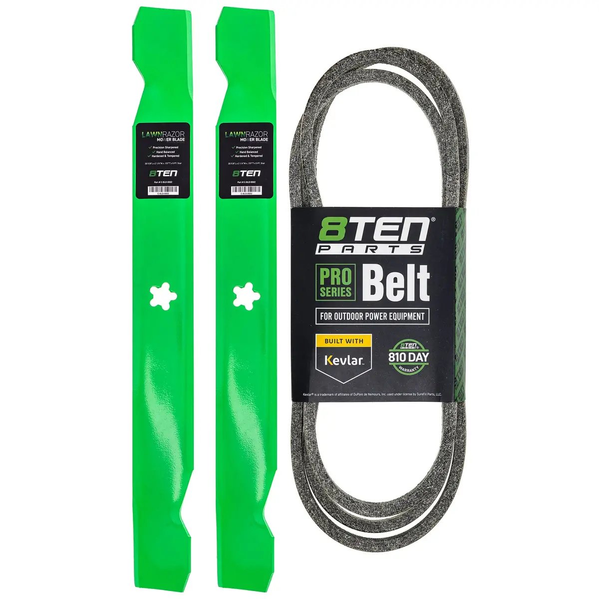 Mower Blades & Deck Belt Kit For Poulan Pro Poulan Ayp Mk1007758 1