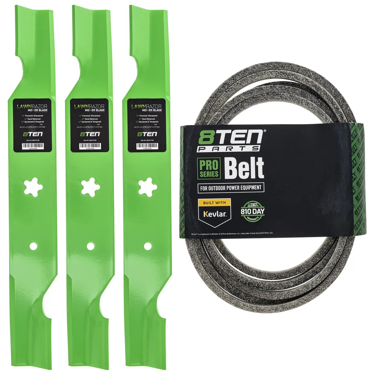 Mower Blades & Deck Belt Kit For Husqvarna Poulan Pro Ariens Mk1007762 1