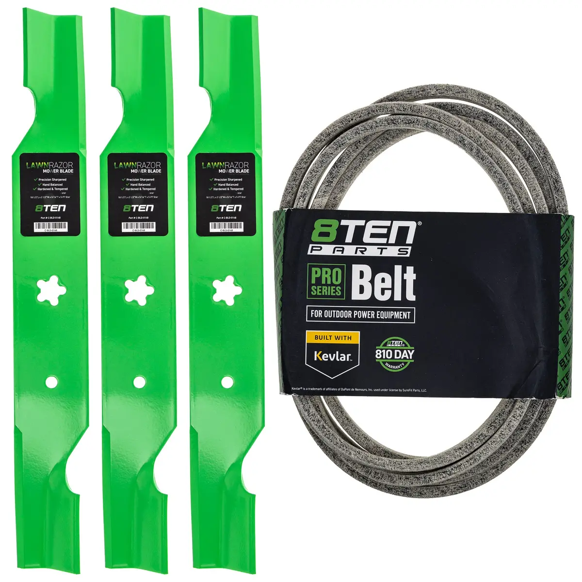 Mower Blades & Deck Belt Kit For Husqvarna Poulan Pro Jonsered Mk1007763 1