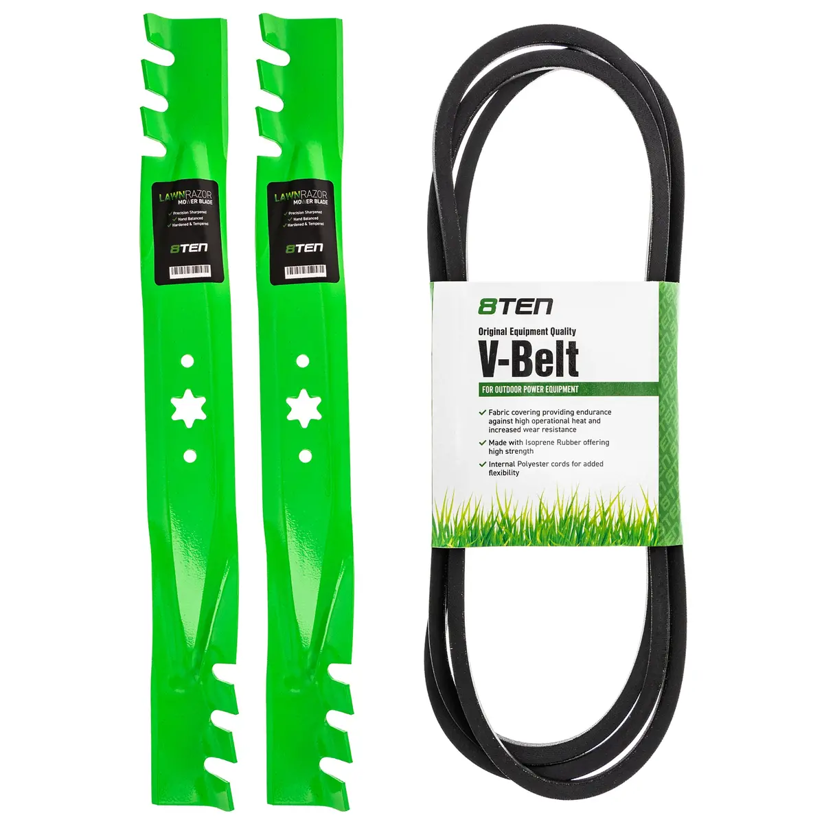 Mower Blades & Deck Belt Kit For Columbia Troy-Bilt Toro Mk1007764 1