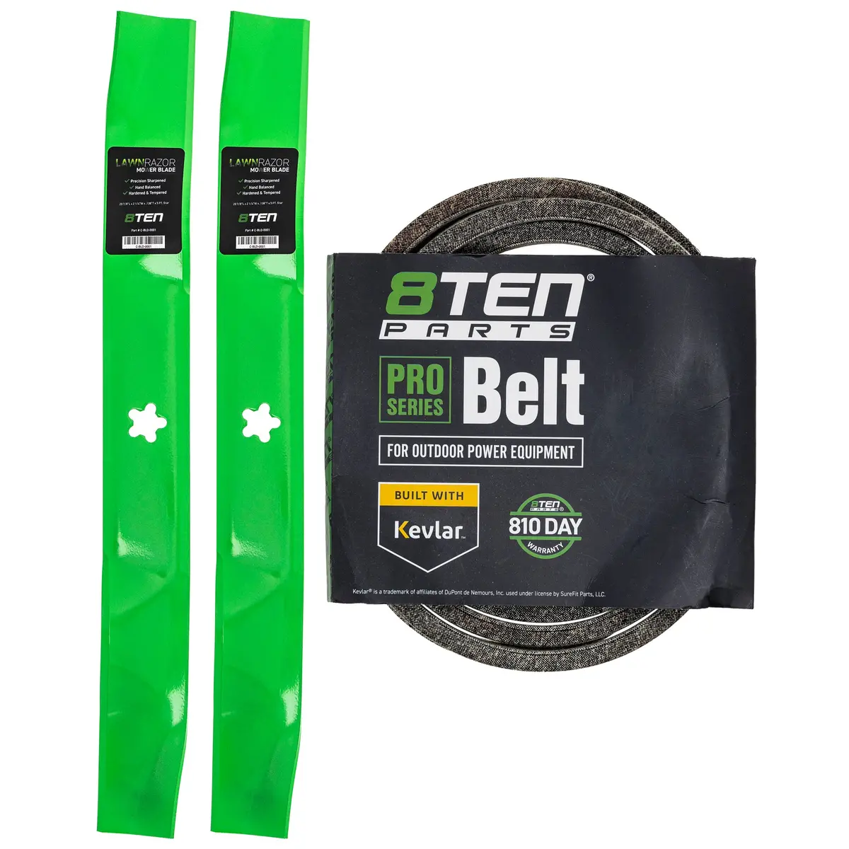 Mower Blades & Deck Belt Kit For Poulan Pro Husqvarna Mk1007773 1
