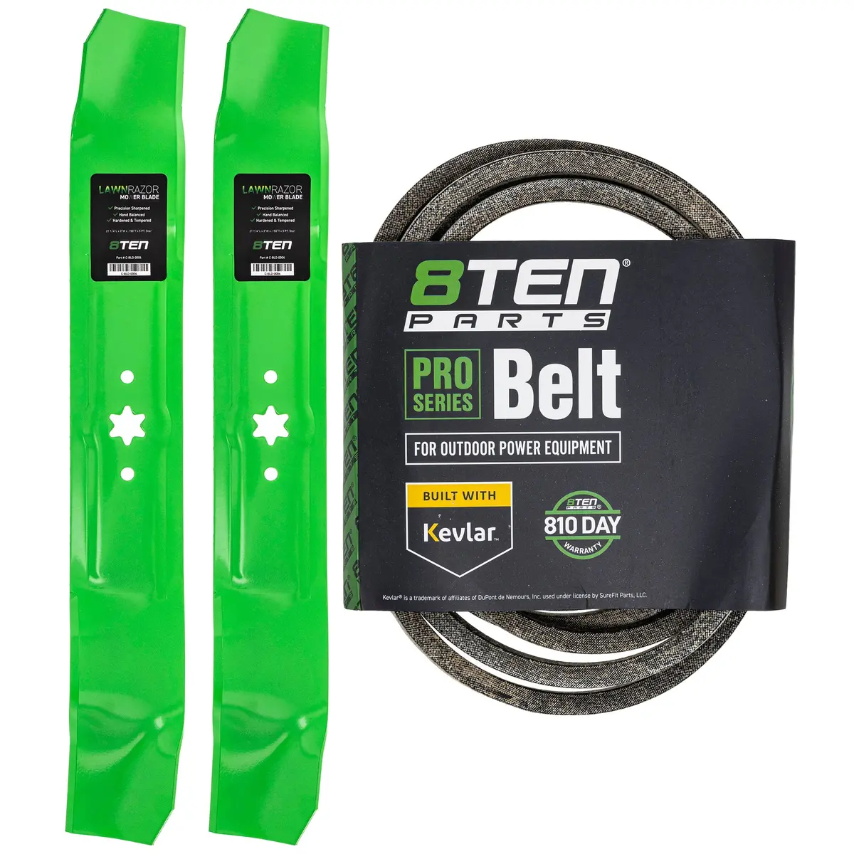 Mower Blades & Deck Belt Kit For Columbia Troy-Bilt Cub Cadet Mk1007775 1