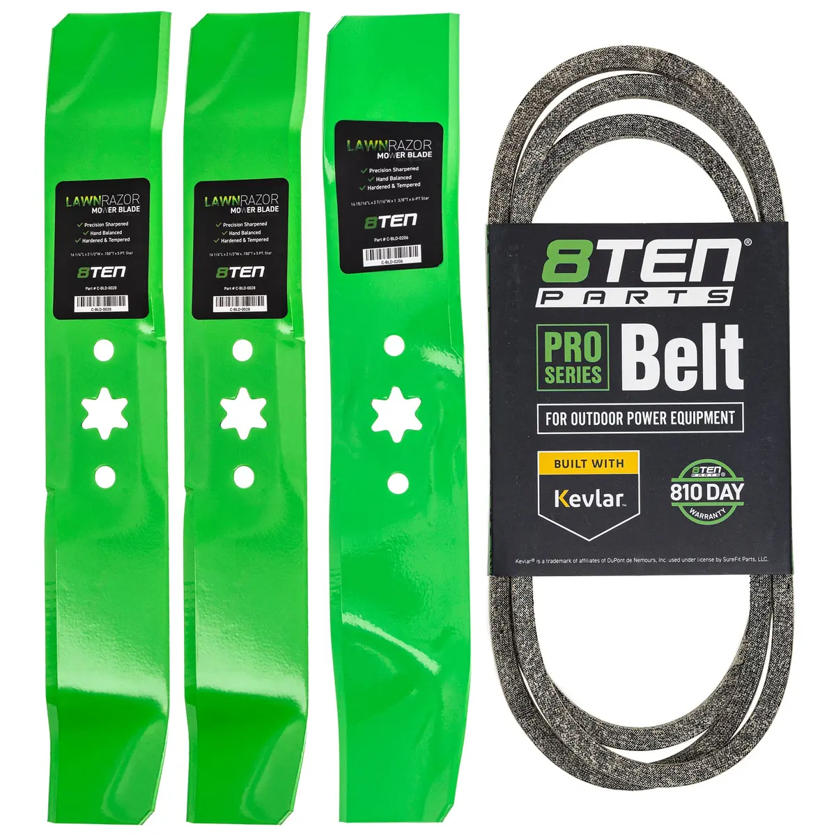 Mower Blades & Deck Belt Kit For Huskee Columbia Cub Cadet Mk1007782 1