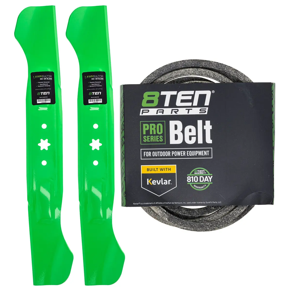Mower Blades & Deck Belt Kit For Craftsman Troy-Bilt Mtd Gold Mk1007786 1