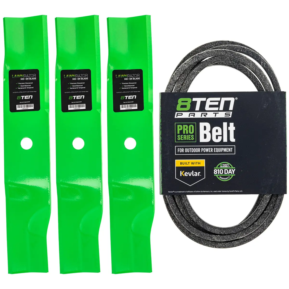 Mower Blades & Deck Belt Kit For Cub Cadet Mk1007787 1