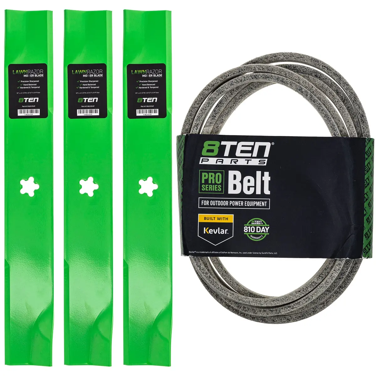Mower Blades & Deck Belt Kit For Husqvarna Mk1007795 1